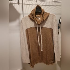 Cowlneck Colorblock Sweatshirt